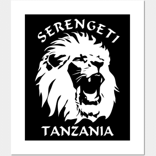 Lion Face | Serengeti Tanzania Posters and Art